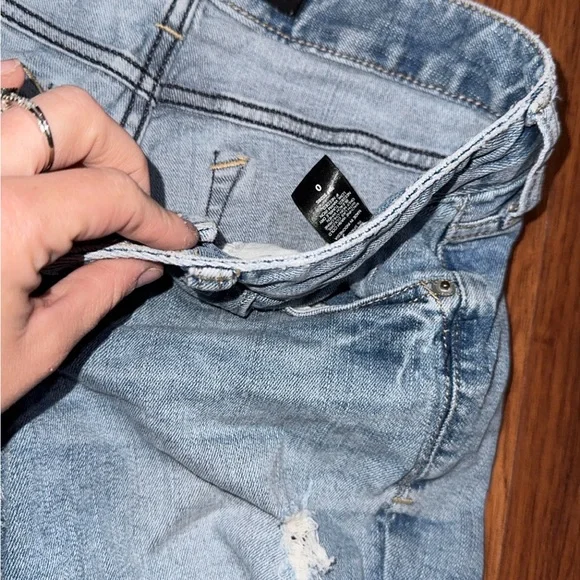 Express Jeans Distressed Denim Shorts - Picture 2 of 2